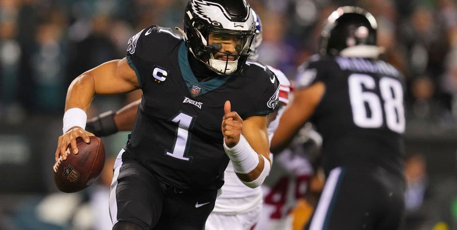 EAGLES QB HURTS UNI SAYS NO. 2, BUT'S HE'S NO. 3 ON DEPTH CHART