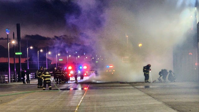 Officials: Fire erupts under Atlantic City boardwalk causing damage, firefighter injury