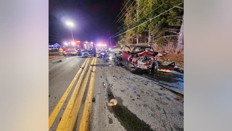 One dies, five injured in three-car crash near Monroe
