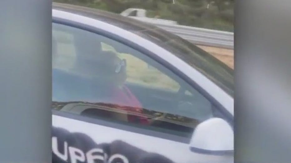 tesla driver sleeping