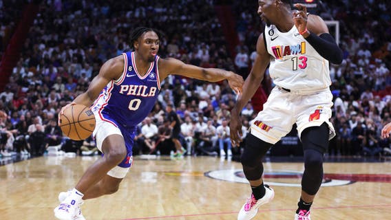 Maxey scores 27, 76ers roll past Heat 119-96 without Embiid
