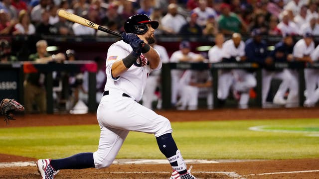 Schwarber's 3-run homer sends US past Britain in World Baseball Classic