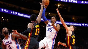 Sixers rest all 5 starters, still beat Hawks 136-131 in overtime