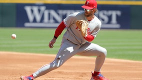 Phillies' Harper faces lefty for first time in latest rehab