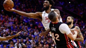 Philadelphia 76ers Embiid poised to win back-to-back scoring title