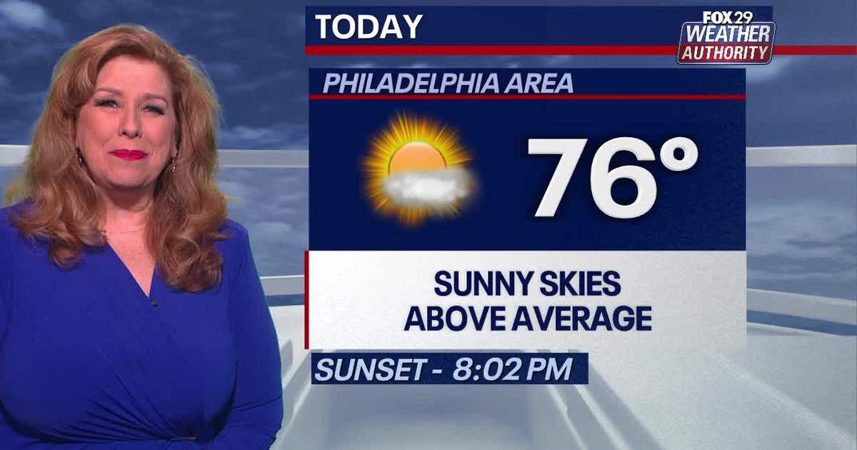 Weather Authority: Monday to be pleasant, sunny day with above-average ...