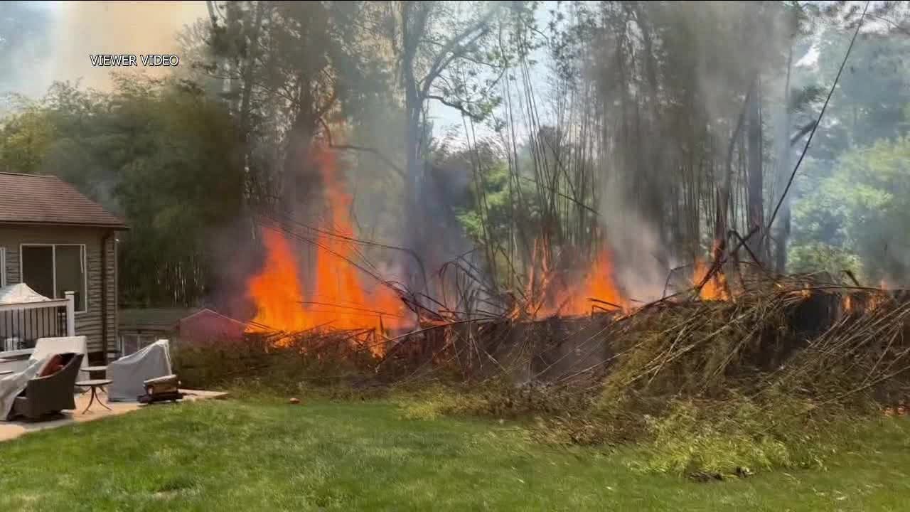 Fast-moving brush fires threaten homes in Delaware County amid region-wide dry spell