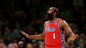 Harden scores 45, hits late 3 as 76ers down Celtics 119-115