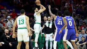 Tatum's 4th quarter 3s push Celtics past 76ers 95-86; force Game 7