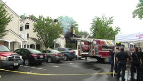 Firefighter injured after 3-alarm fire erupts at condo complex in Camden County, officials say