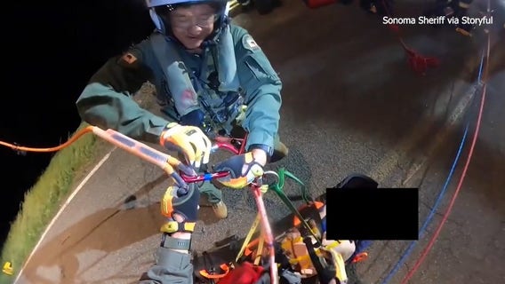 Watch: Driver rescued after going over California cliff, plunging more than 500 feet