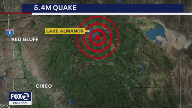 Magnitude 5.5 earthquake in Northern California