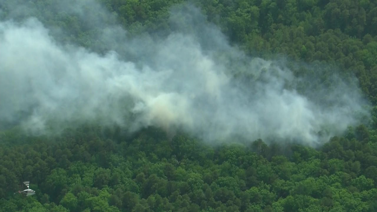 Crews battling wildfire in Jackson Township, New Jersey