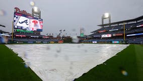 Phillies, Braves rained out; Game rescheduled as part of day-night doubleheader in September