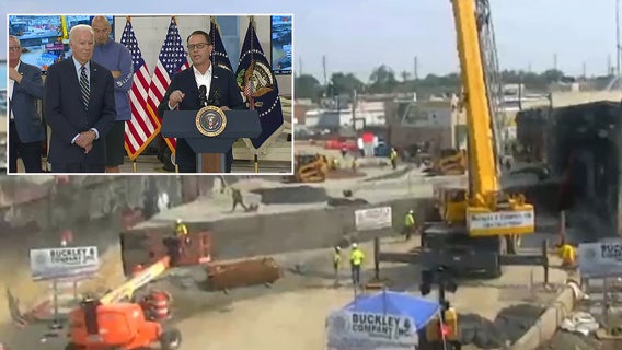 I-95 rebuild: Gov. Shapiro says interstate will reopen in next 2 weeks as Biden visits site