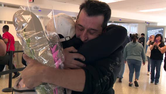 Wisconsin father, daughter meet for 1st time after health scare