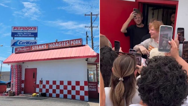 'It was surreal': Philly cheesesteak shop reveals details behind surprise Ed Sheeran visit
