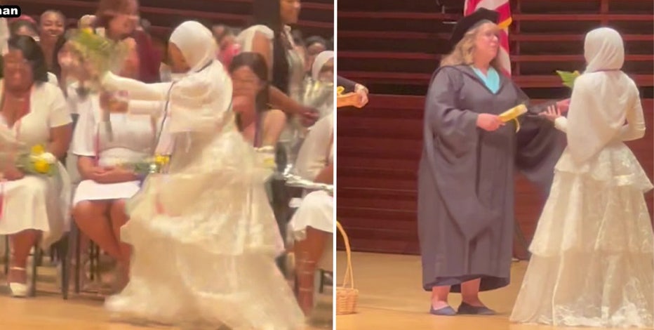 High school graduate says she was denied her diploma after dancing across stage