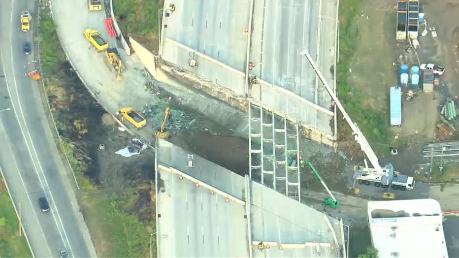 I 95 collapse Live camera shows real time progress of interstate