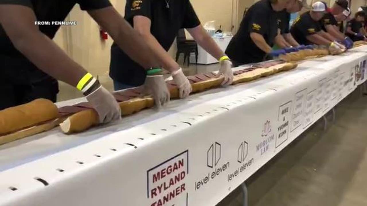 Enormous 150-foot bologna sandwich unveiled at Pennsylvania community fair
