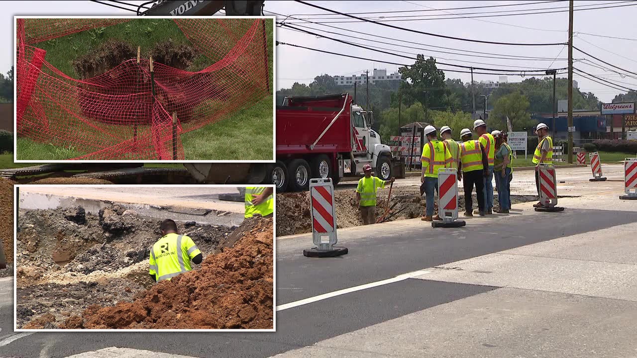 Officials investigate what's causing pavement collapses along Route 202