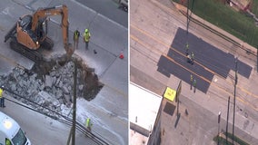 Stretch of Route 202 reopens after water main break, sinkhole repair