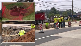 Officials investigate what's causing pavement collapses along Route 202