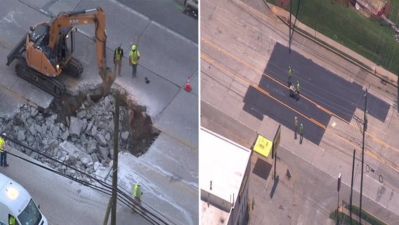Stretch of Route 202 reopens after water main break, sinkhole repair