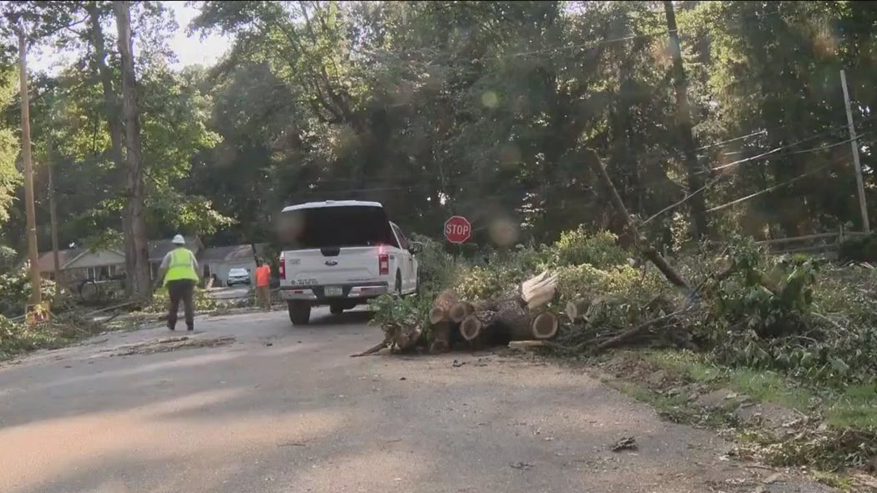 Cleanup in Delaware County after Monday’s storm is in day 2, while many still have no power
