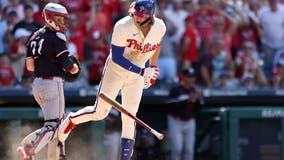 Gray strikes out 7, Luplow homers and the Twins beat the Phillies. Bohm is ejected for spiking bat