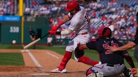 Schwarber homers twice to reach 30, Phillies top Nationals 8-4 in first game of doubleheader