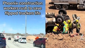 TikTok video shows courageous moments Arizona construction workers rush to help crash victims