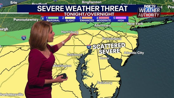 Philadelphia weather: Isolated tornado, flash floods possible as severe storms roll in overnight