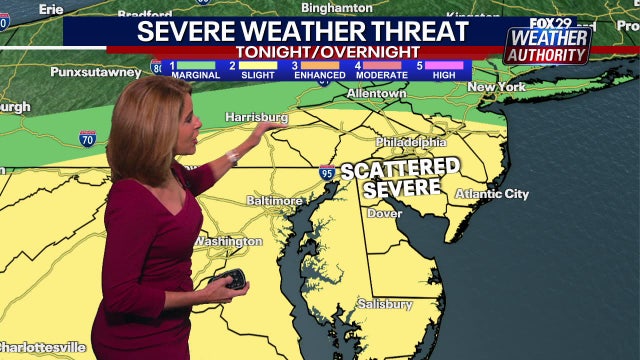 Philadelphia weather: Isolated tornado, flash floods possible as severe storms roll in overnight