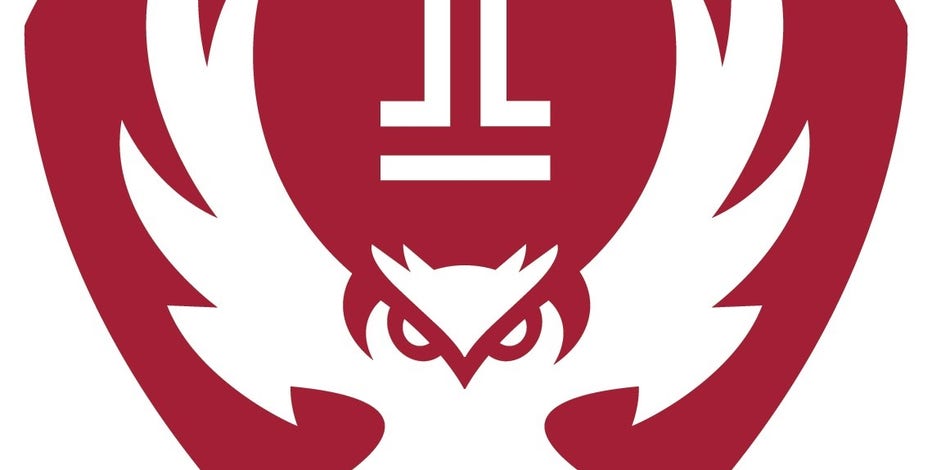 Vintage Temple Owl College Logo