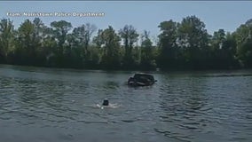 Caught on camera: Norristown police officer pulls father, daughter from Schuylkill River
