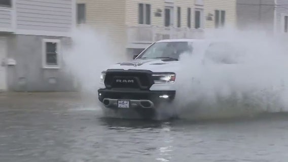 Jersey shore communities see widespread coastal flooding of roadways as TS Ophelia pushes in