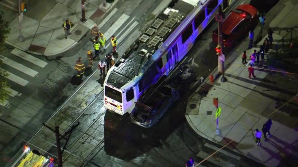 Driver dies after running red light, crashing into SEPTA trolley in West Philadelphia: officials