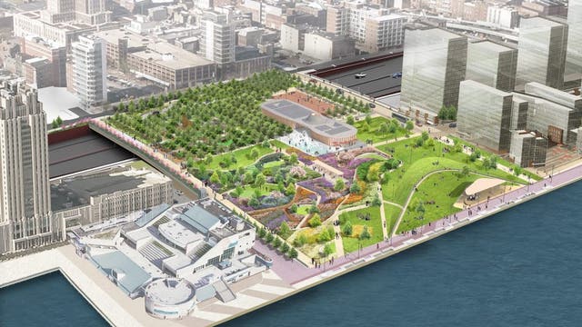 Philadelphia breaks ground on project to transform Delaware River waterfront at Penn's Landing
