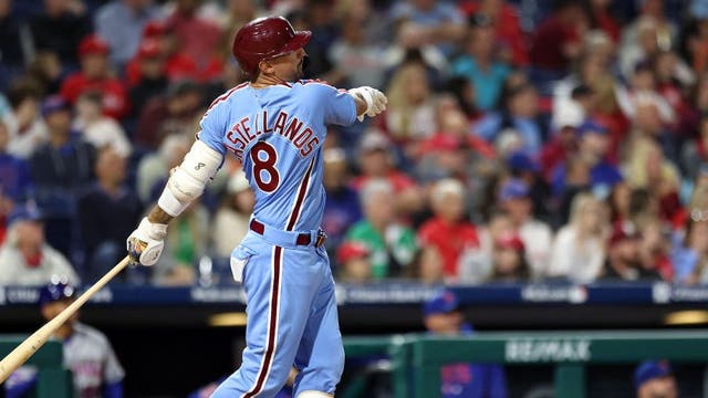 Castellanos drives in 4 to set single-season career-best of 103 RBIs as Phillies top Mets 5-4