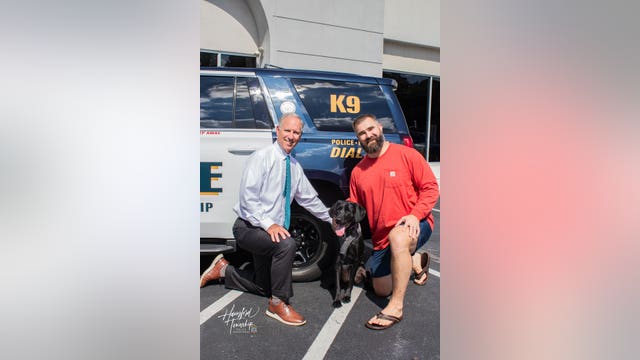 Jason Kelce co-sponsors Haverford Police Department's newest K-9 officer, Winnie