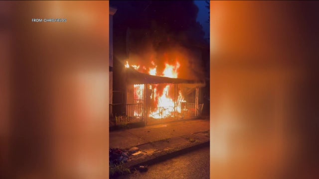 Video: Raging fire rips through home in Olney