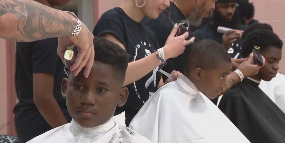 Celebrity barbers continue annual free haircut event in West Philly ahead of back-to-school