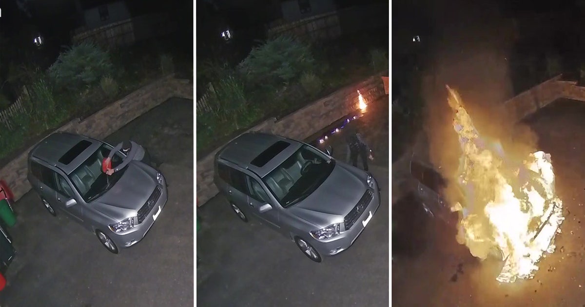 Suspect wanted for lighting car on fire outside New Jersey home ...