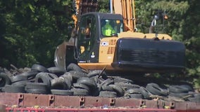 Thousands of tires illegally dumped into Schuylkill River endangers dredging project