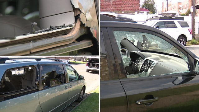 Cars parked on Philadelphia street have windows smashed overnight