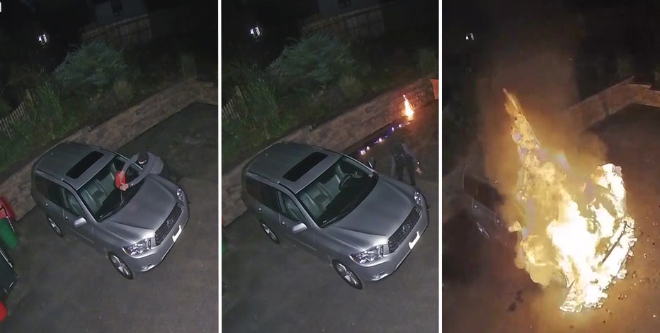 Suspect wanted for lighting car on fire outside New Jersey home previously hit by arson: police