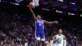 Joel Embiid, Tyrese Maxey lead Sixers to sixth straight win, 106-103 over the Boston Celtics