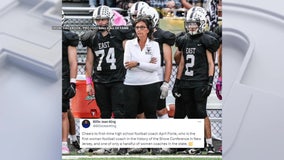 Mom, teacher makes history as first female football coach in Jersey Shore conference