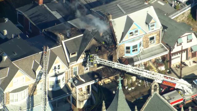 Firefighter, 76-year-old resident injured after 3-alarm rowhome fire in Berks County: officials